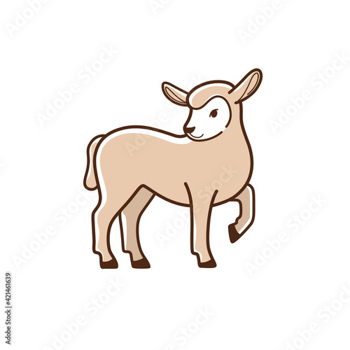 Lamb icon set. Different type of animal. Vector illustration for emblem  badge  insignia.