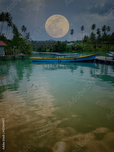 moon over the lake