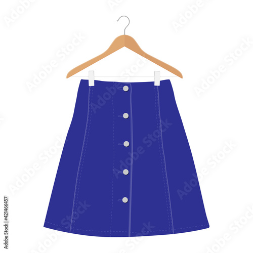 Skirt template, design fashion woman illustration - women skirt