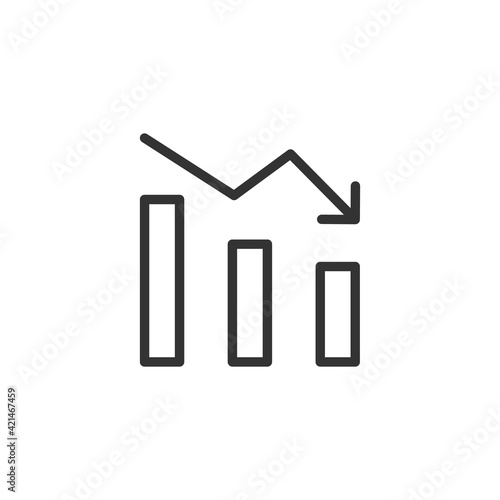 Minimal trading line icon