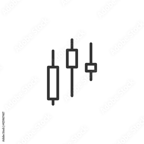 Premium trading line icon for app, web and UI.