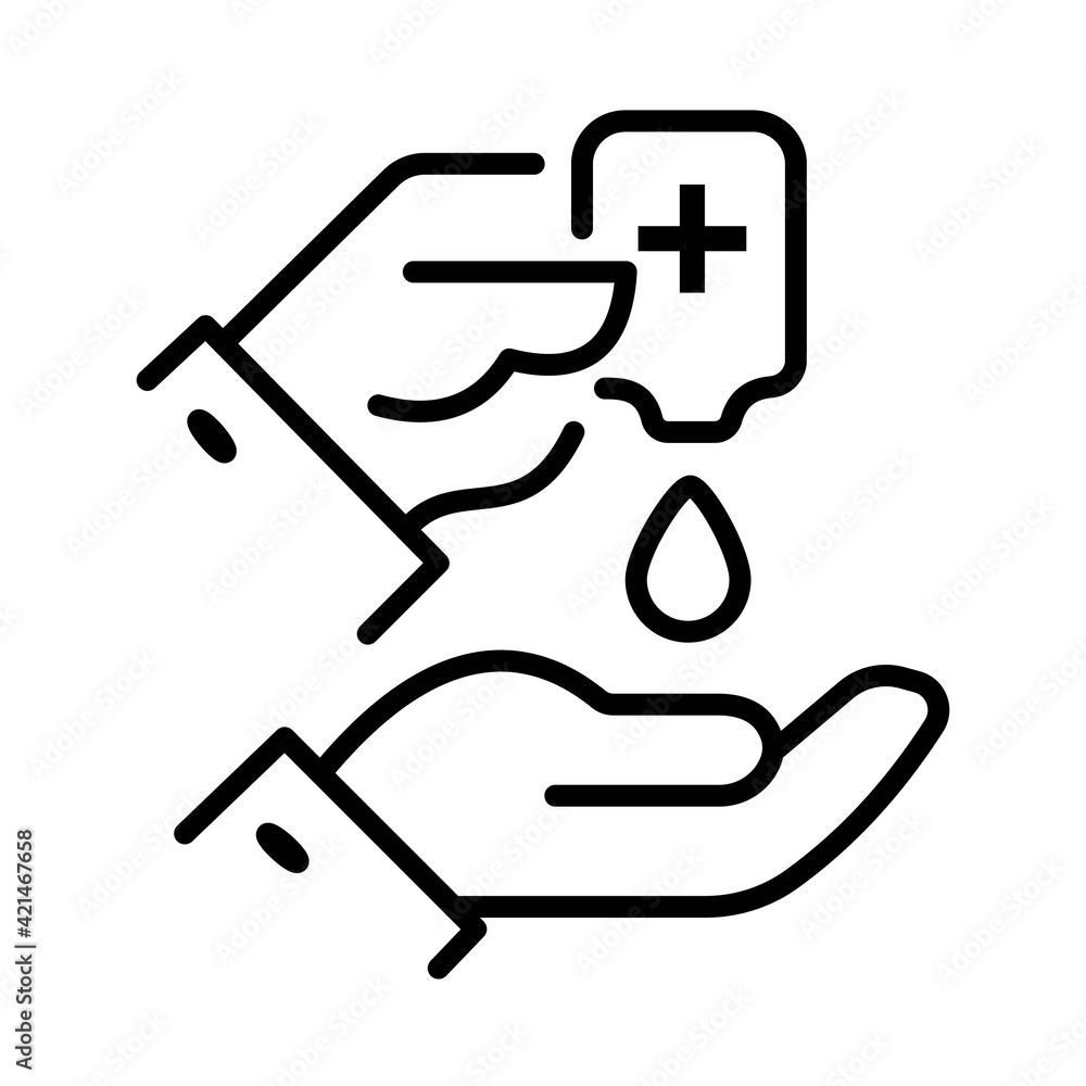 Antibacterial line icon - vector Antibacterial line icon - vector