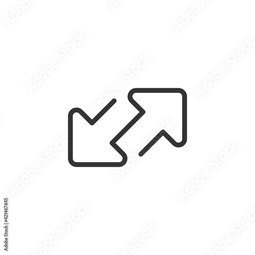 Simple trading line icon.