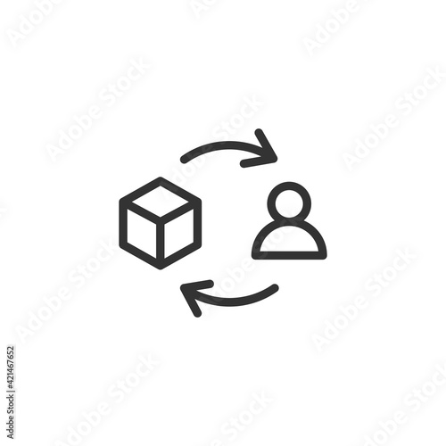 Minimal trading line icon