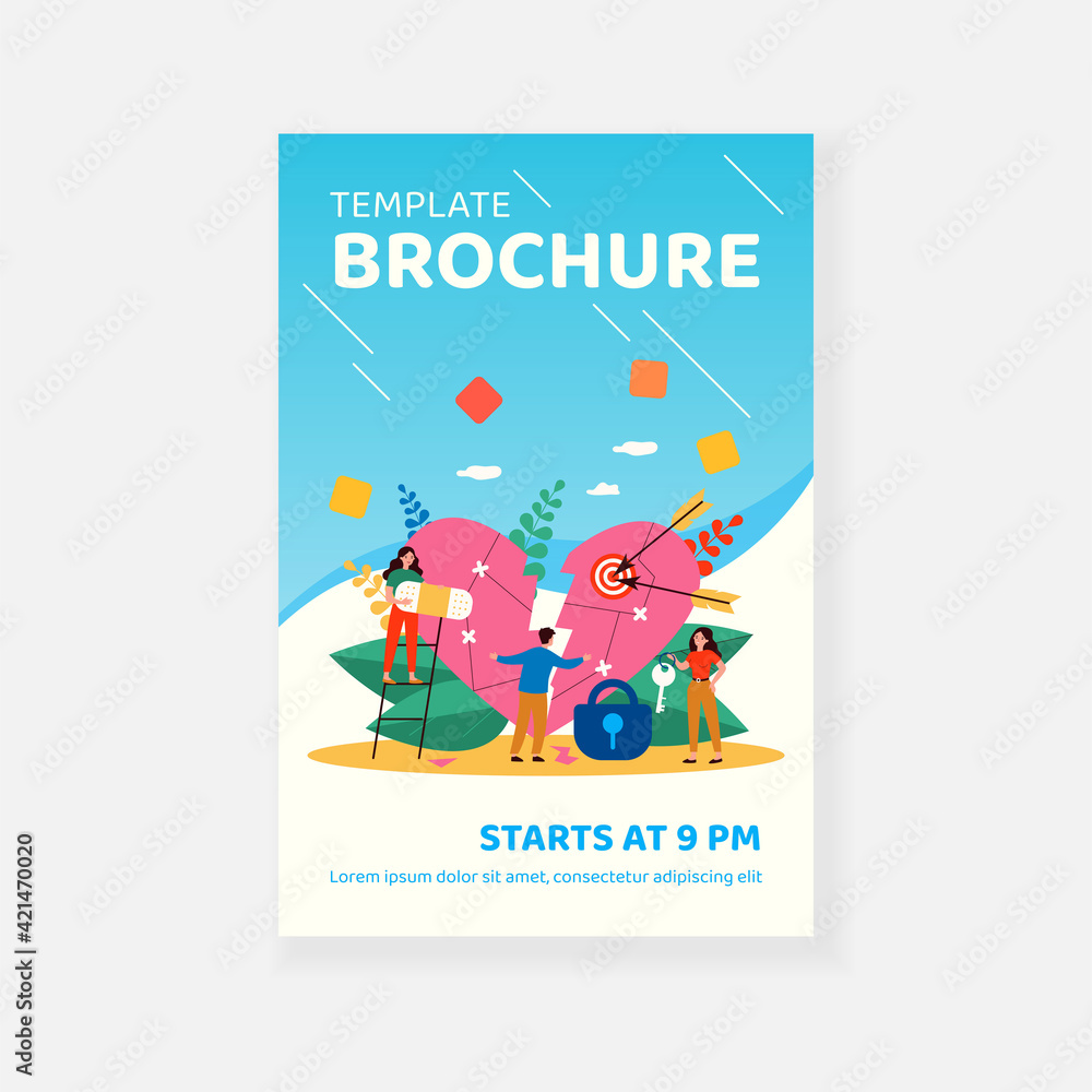 Tiny people curing broken heart flat vector illustration. Cartoon vulnerable and sensitive person fixing fragile heart. Emotion, love and relationship failure concept Tiny people curing broken heart flat vector illustration. Cartoon vulnerable and sensitive person fixing fragile heart. Emotion, love and relationship failure concept