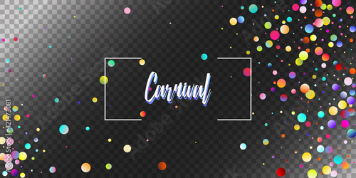 Carnival Confetti Explosion Vector Background. Birthday, New Year, Christmas Party Confetti Rain