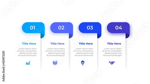 Abstract infographics number options template. Vector illustration. Can be used for workflow layout, diagram, business step options, banner and web design
