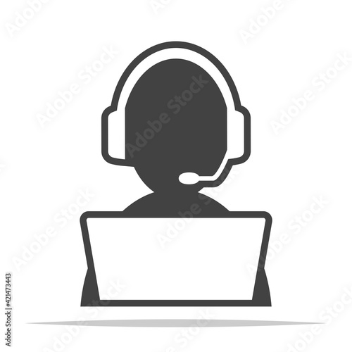 Customer service icon vector isolated