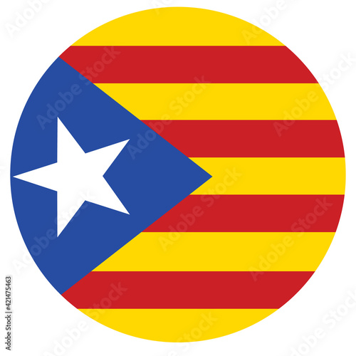 Vector flag of Catalonia. Catalonian flag. Autonomous community in Spain photo