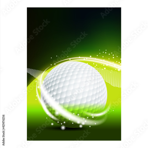 Golf Sport Field Ground Event Flyer Banner Vector