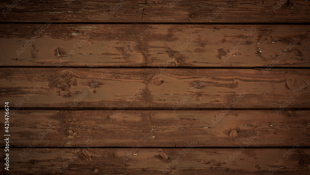 Fototapeta premium old brown rustic dark grunge wooden boards texture - wood wall background 
