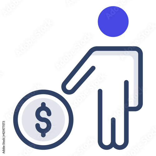 A flat design, icon of investor