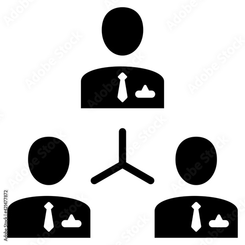 A solid design, icon of team leader