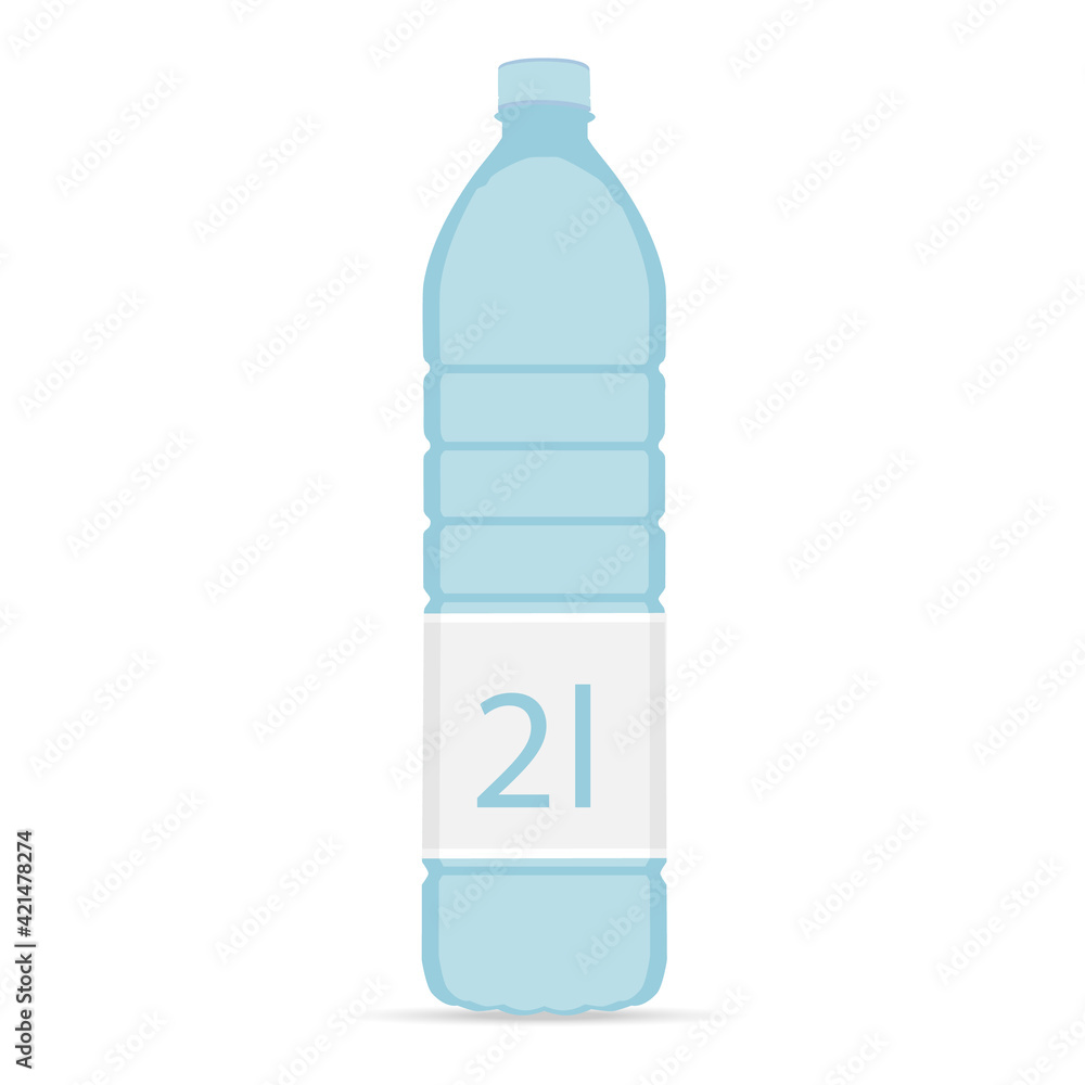 Bottle of water icon in flat style isolated on white background. Vector illustration Bottle of water icon in flat style isolated on white background. Vector illustration