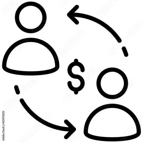 A linear design, icon of employee turnover