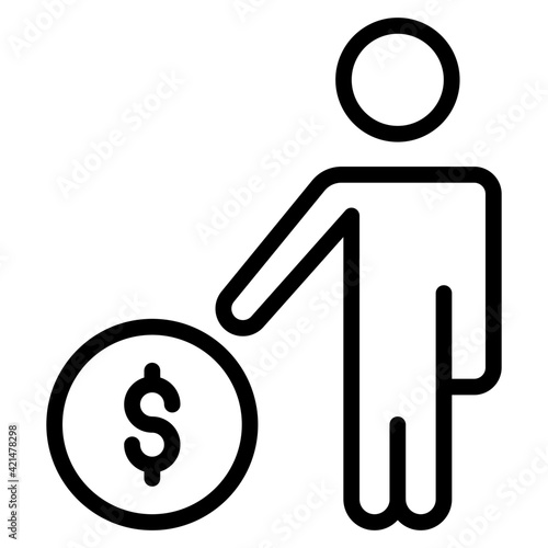      A linear design, icon of investor