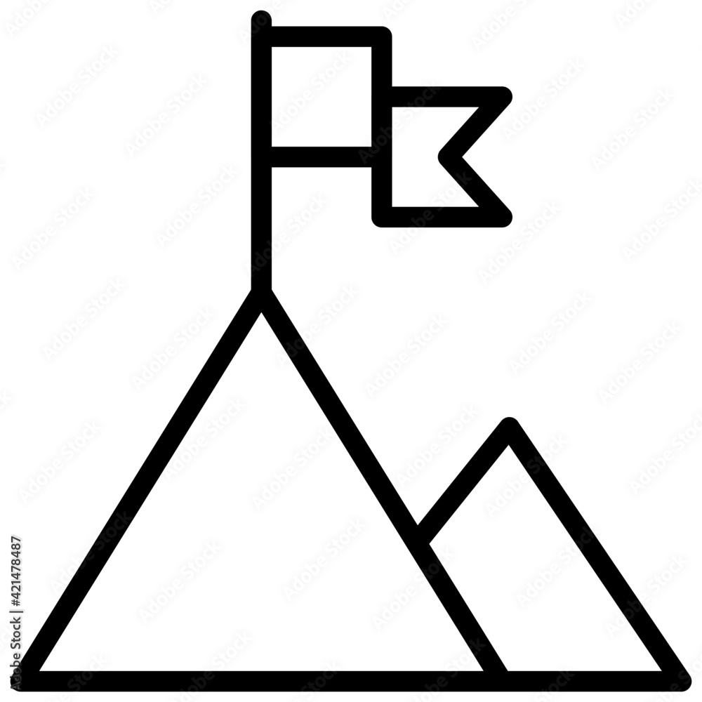A linear design, icon of mission accomplished A linear design, icon of mission accomplished