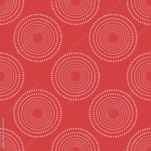 A seamless monochrome geometric pattern. Vector red abstract background.