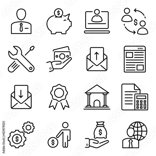 Pack of Business Linear Icons