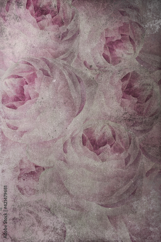 Fototapeta premium Background Floral textured and Floral overlay textured and background Floral