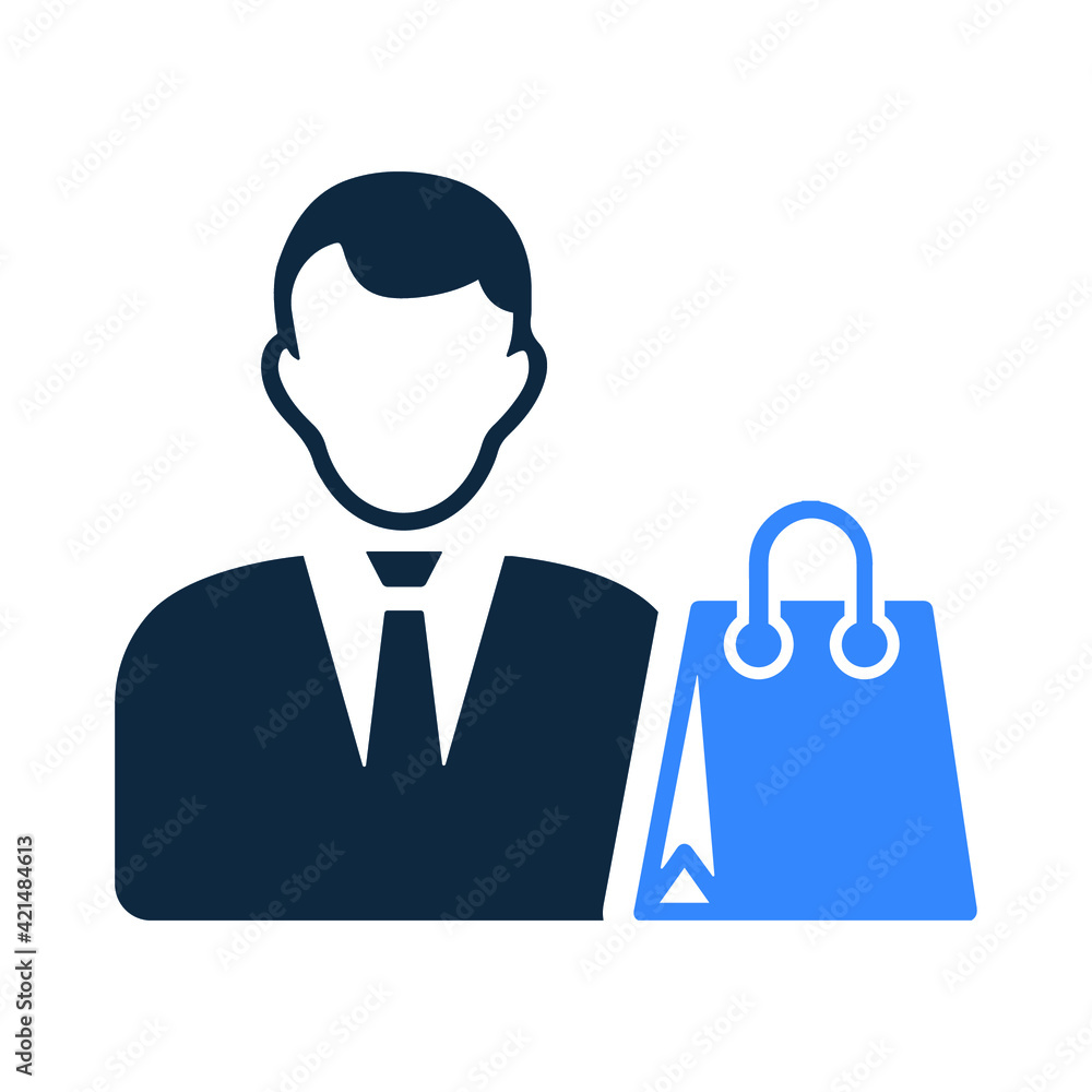 Buy, shopping customer icon. Glyph vector isolated on a white background. Buy, shopping customer icon. Glyph vector isolated on a white background.