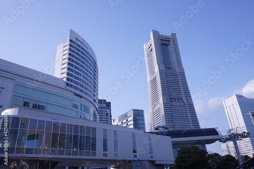 Cityscape of Yokohama, nearby Sakuragicho station in japan - 横浜 街並み 桜木町駅前