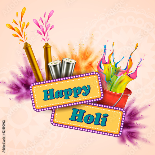 Colorful background for festival of colors Holi celebrated in India