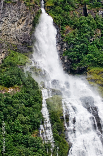 very nice view of water fall in norway