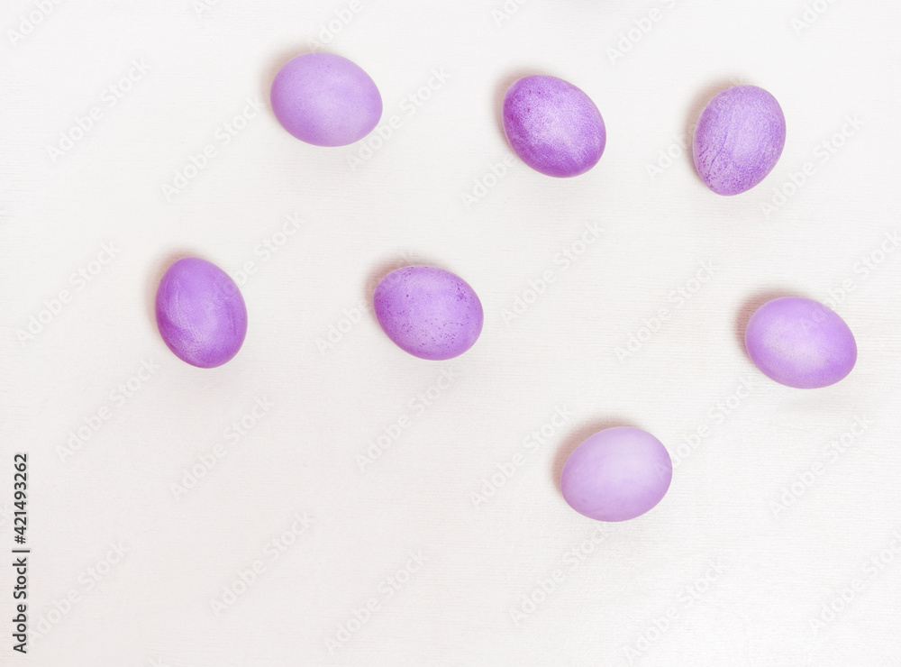 Easter eggs on white background. Easter concept. Top view. Easter eggs on white background. Easter concept. Top view.