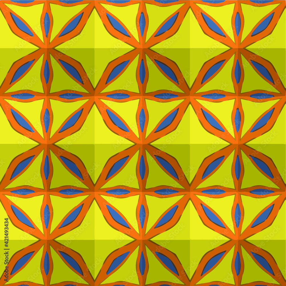 Geometric vector pattern with triangular elements. Seamless abstract ornament for wallpapers and backgrounds. Geometric vector pattern with triangular elements. Seamless abstract ornament for wallpapers and backgrounds.