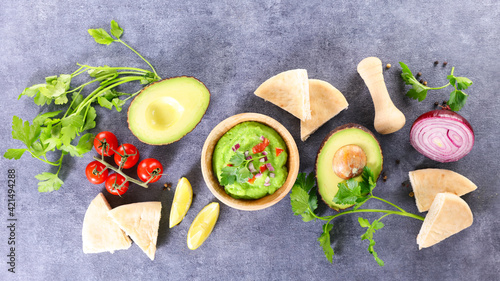 guacamole with avocado and spices