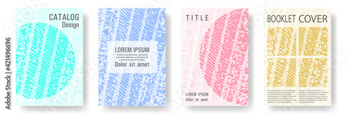 Cover page design templates set.