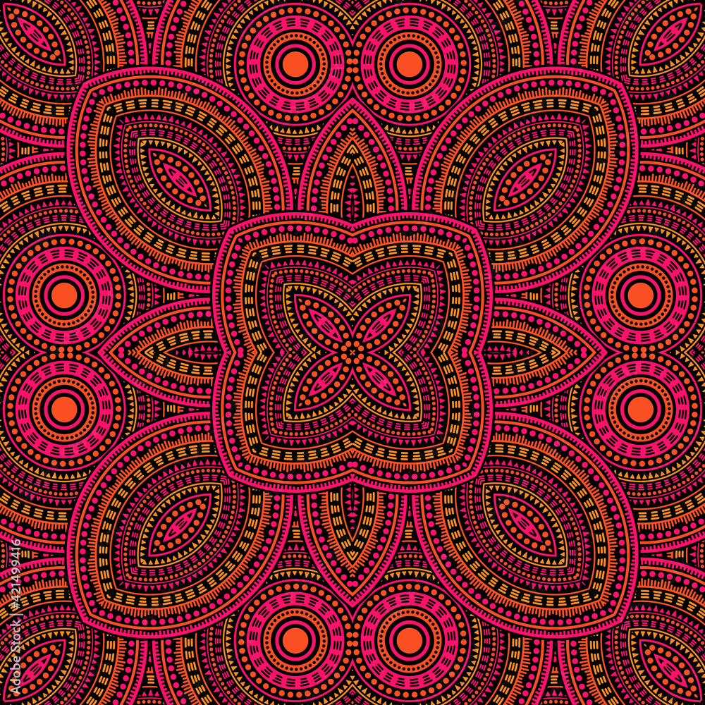 Retro victorian majolica tile seamless pattern. Ethnic geometric vector elements. Clothes print design. Classic spanish mayolica tilework perpetual pattern. Interior decor template. Retro victorian majolica tile seamless pattern. Ethnic geometric vector elements. Clothes print design. Classic spanish mayolica tilework perpetual pattern. Interior decor template.