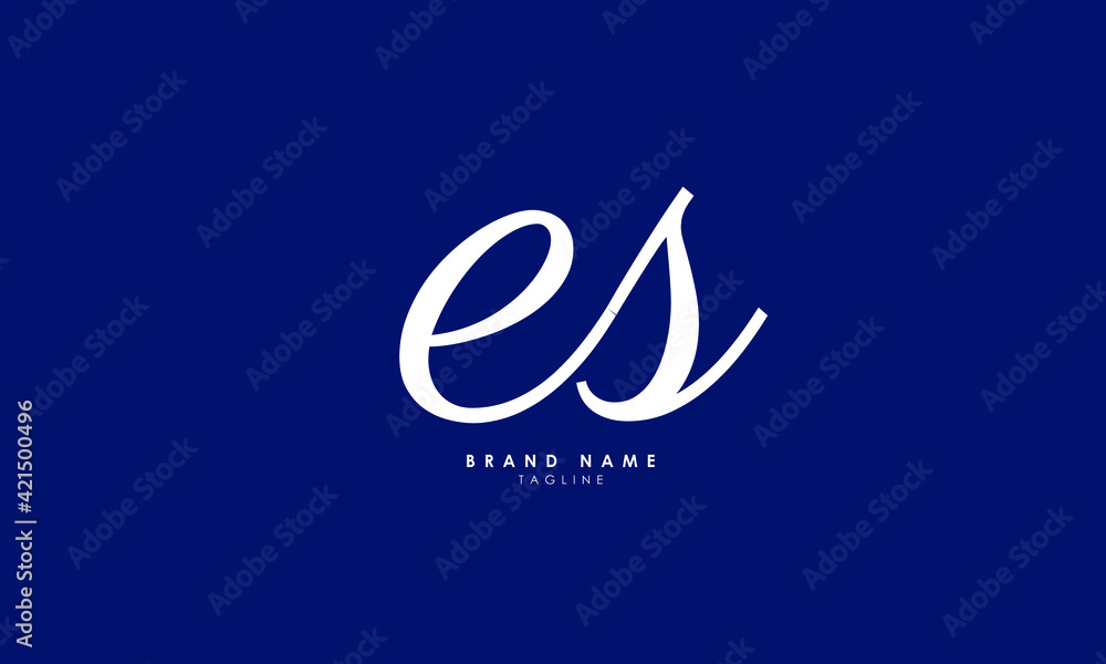 Alphabet letters Initials Monogram logo ES, SE, E and S