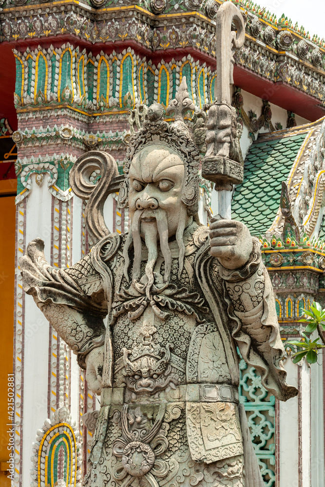 Thai statue at Wat Pho Monastery - Bangkok - Thailand