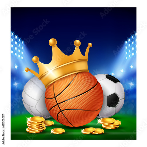 Sport Live Betting Creative Promo Banner Vector
