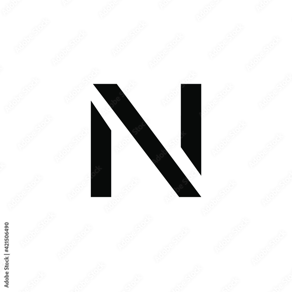 letter N. vector logo monogram alphabet minimalistic design letter N. vector logo monogram alphabet minimalistic design