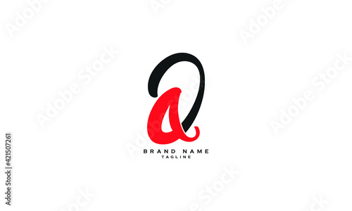 QA, AQ, Abstract initial monogram letter alphabet logo design