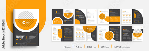 Company profile business brochure template design, modern brochure template layout