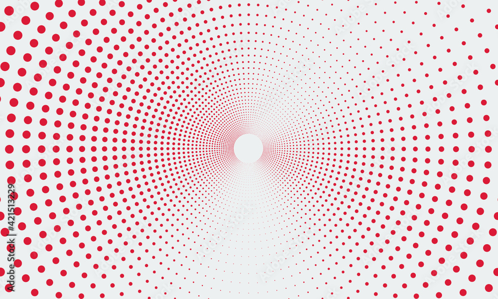 Circular Red Halftone Dots Pattern Background Circular Red Halftone Dots Pattern Background