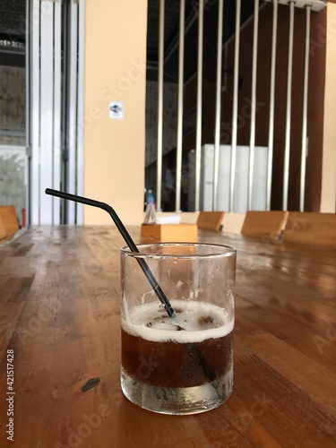 beer on the wood table