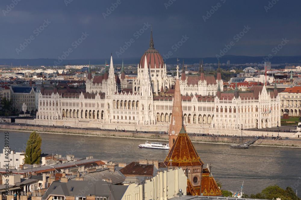 Budapest (Hungary). Parliament of Hungary in the city of Budapest