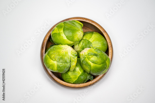 Brussels sprout with white background