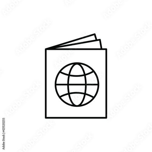 Passport, vector, icon, logo isolated Illustration.
