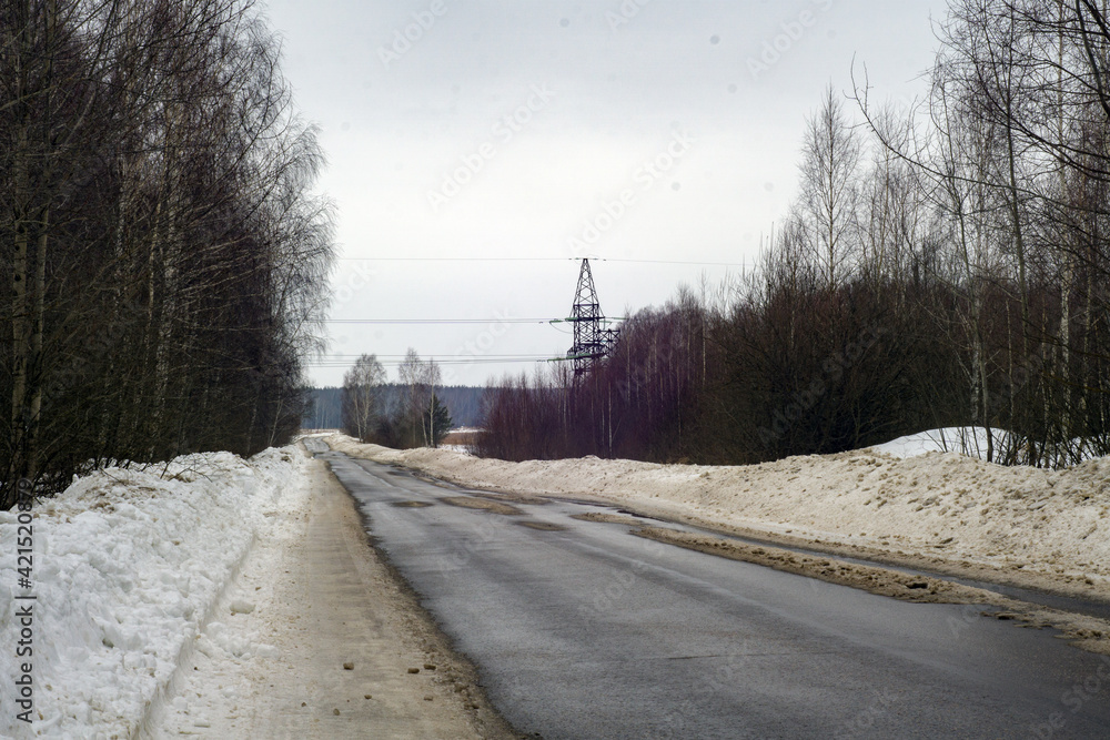 Obraz premium road in winter