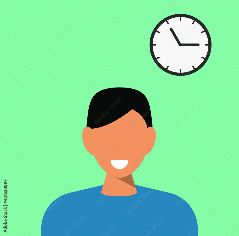 Image of a man. Man in the office. Green background. Vector illustration. Image of a man. Man in the office. Green background. Vector illustration.