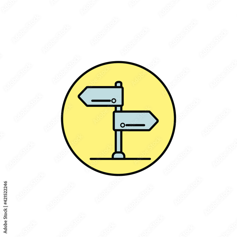 signpost icon. simple desain vector 