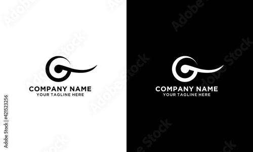 Simple and creative owl eye and g letter logo design vector