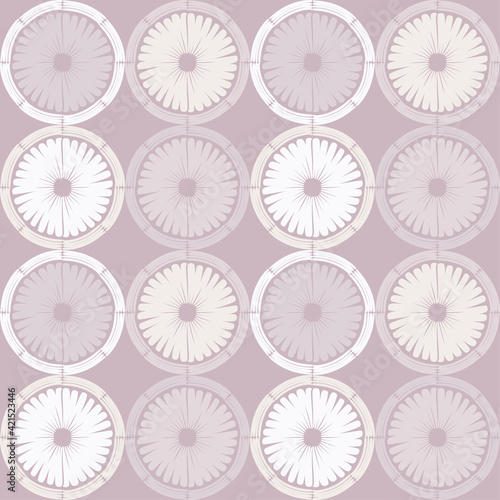 Mosaic of decorative spring flowers. Seamless pattern. Merry garden.  Fresh design for posters, flyers, greeting card, invitation. Vector illustration for web design or print.