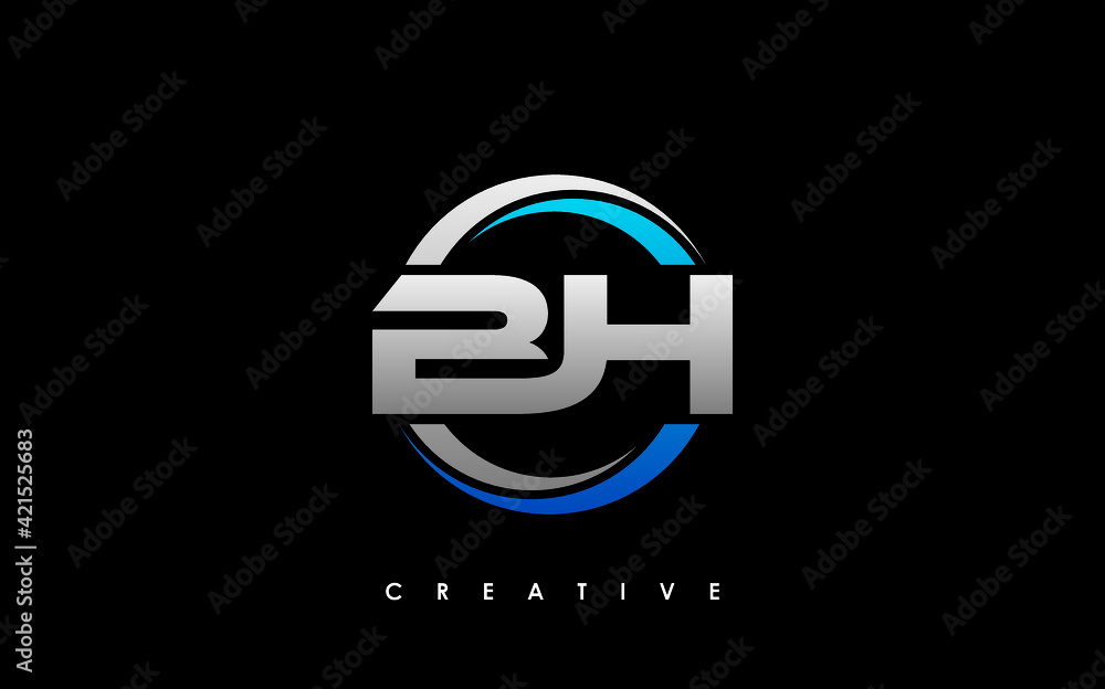 BH Letter Initial Logo Design Template Vector Illustration BH Letter Initial Logo Design Template Vector Illustration